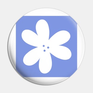 Flower Outline - periwinkle Pin