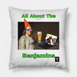 Ben Franklin Pop Art Funny Design Pillow