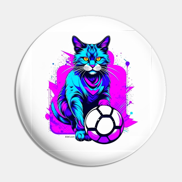 Soccer Cat Player Pin by Mikato Joo