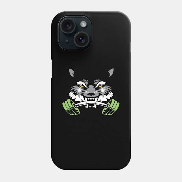 Wolf sport and fitness lovely blend drawing cute cool colorful Phone Case by Okuadinya