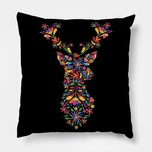 flower deer Pillow by A&P