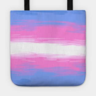 Painted Transgender Pride Flag Tote