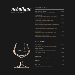 Wine Menu T-Shirt