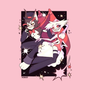 Huskerdust Firework Hazbin Hotel Husk and Angel Dust fanart By Anshiehoop T-Shirt