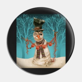 Frostbite the Snowman Pin