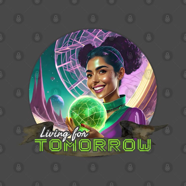 Living for Tomorrow - Walt Disney World, Disneyland, Magic Kingdom, Princess, Tomorrowland, Tron, Buzz Lightyear, Astro Orbiter by MandaTshirt