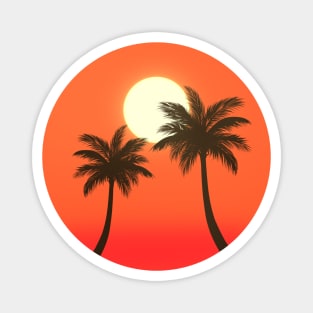 beach sunset Magnet