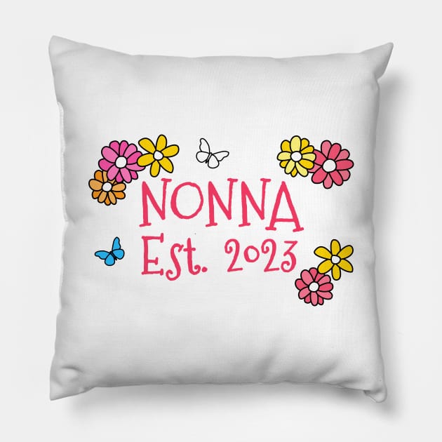 Nonna Est 2023 Mother's Day Mothering Sunday Pillow by doodlerob