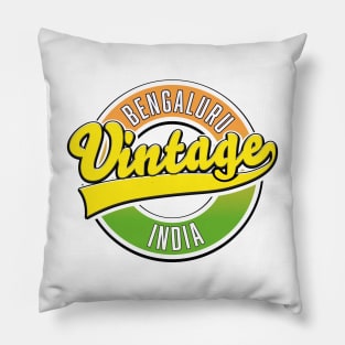 Bengaluru vintage style logo Pillow