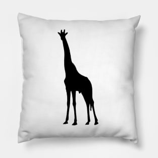 Cheerful Giraffe Silhouette Pillow