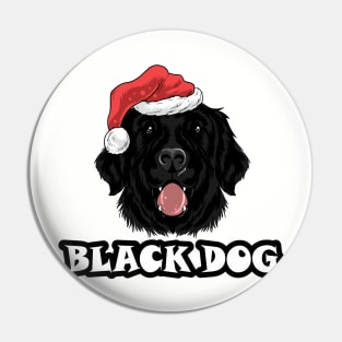 black dog merry christmas Pin