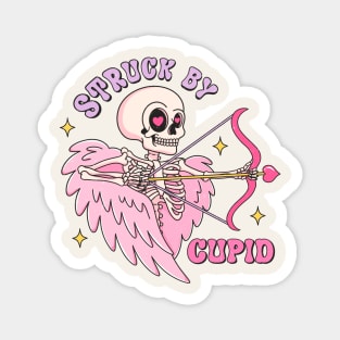 Struck By Cupid Skeleton Valentines Day Magnet