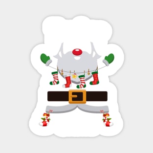 Trucker Claus Santa Christmas Costume Pajama Magnet