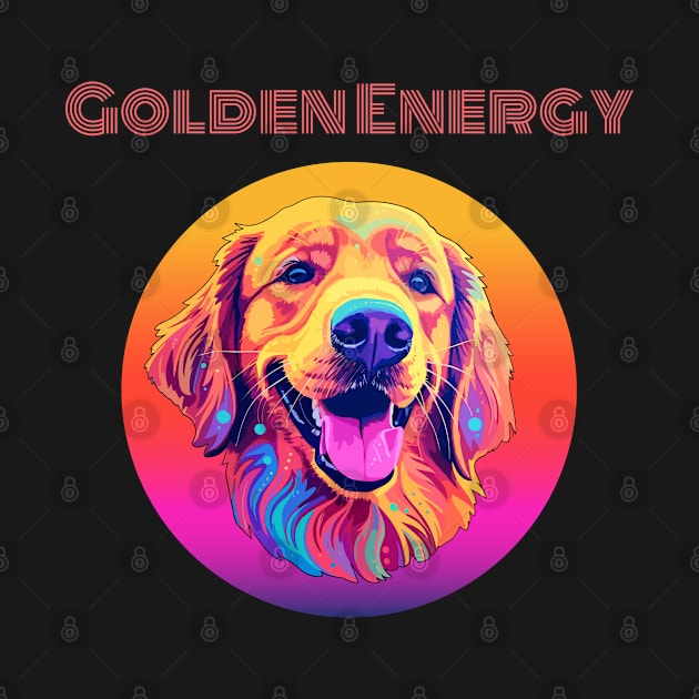 Retro Golden Energy-Golden Retriever by jlee