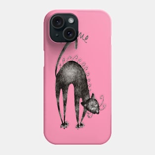 Kiss me Cute Black Cat Phone Case