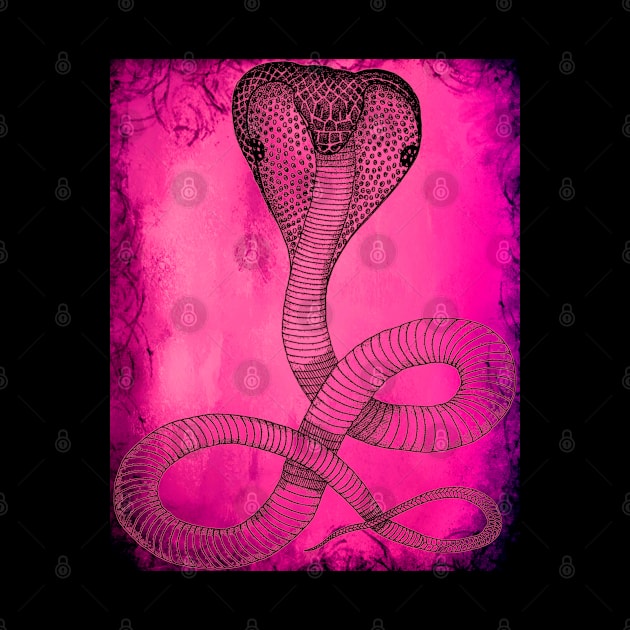 Pink Fire Cobra Cool Design by PANGANDOY
