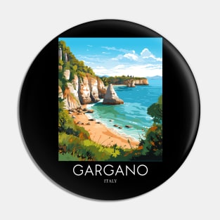 A Pop Art Travel Print of Gargano - Italy Pin