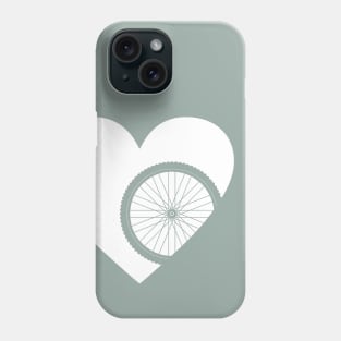 Heart with Mountain Bike Wheel for Cycling Lovers Phone Case