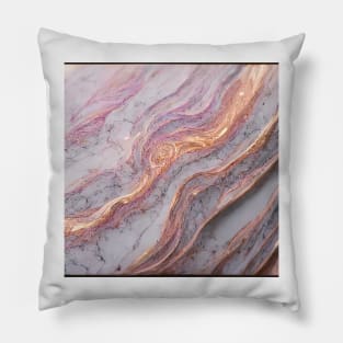 Rose crystal marble III Pillow