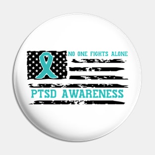 No One Fights Alone PTSD Awareness Pin