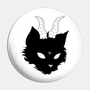 Cat with diamond and horns Pin