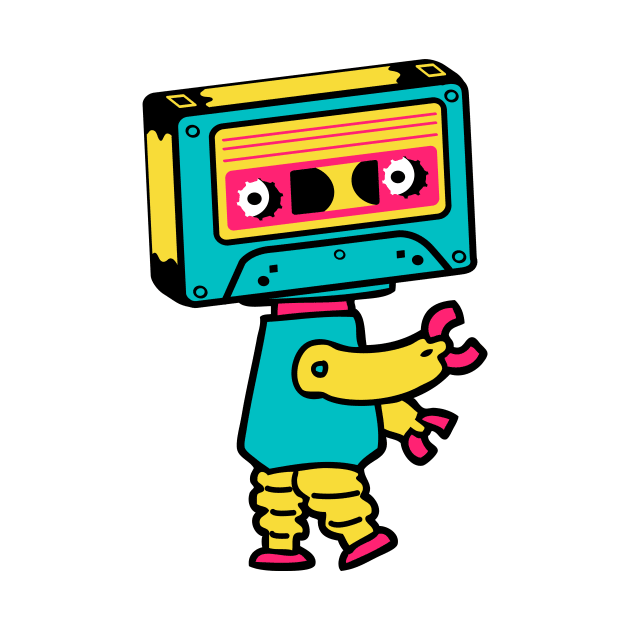 Cassette Bot The Retro Cassette Tape Robot by 4U2NV-LDN