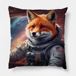 Space Fox in the Deep Universe Pillow