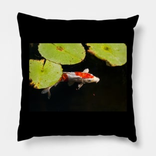 Meditation Wall Art Print - Water Lily and fish Meditation - canvas, Photo print, artboard print, poster Canvas Print Pillow