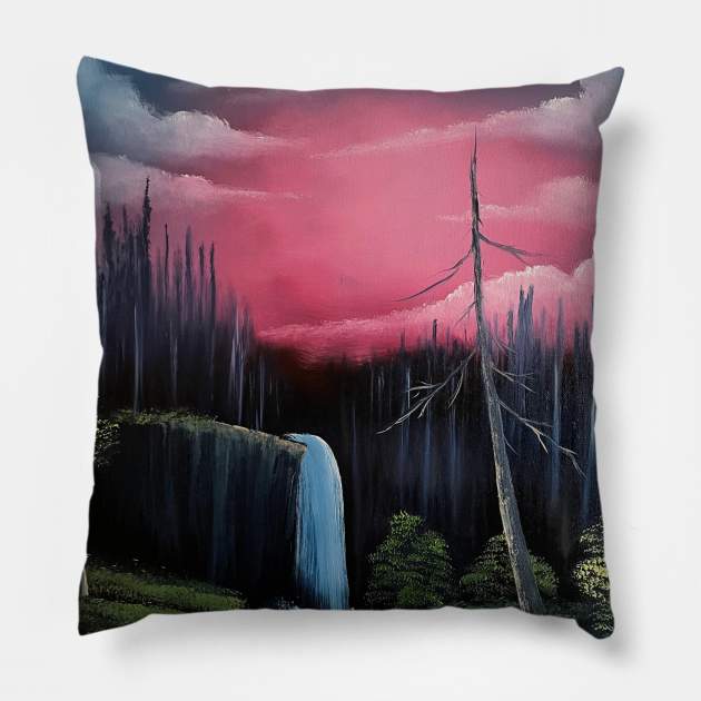 Black Waterfall Pillow by J&S mason