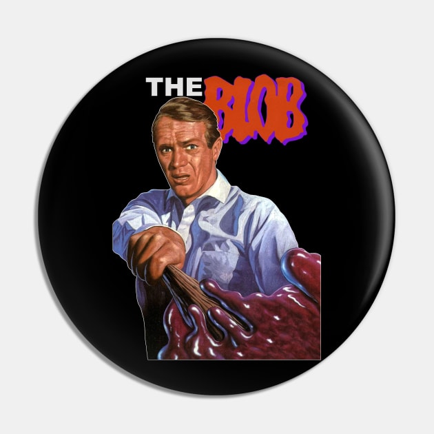 THE BLOB Retro Cult Classic Horror McQueen Design Pin by darklordpug