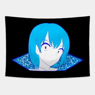 Blue Waifu Tapestry