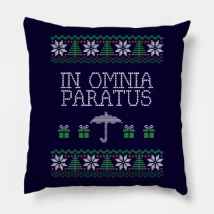 In Omnia Paratus Christmas Sweater Pillow