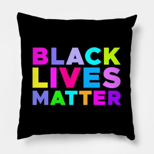 Black Lives Matter Neon Design Pillow