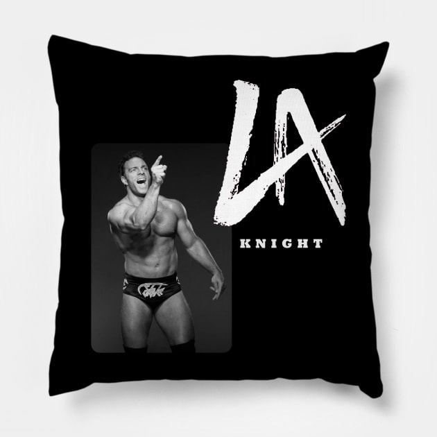 Knight // black white Pillow by YukieapparelShop