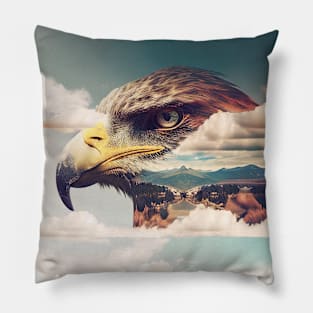 Eagle Nature Outdoor Imagine Wild Free Pillow