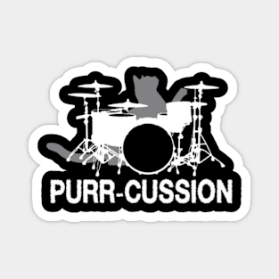 Purr cussion funny cat drummer gift Magnet