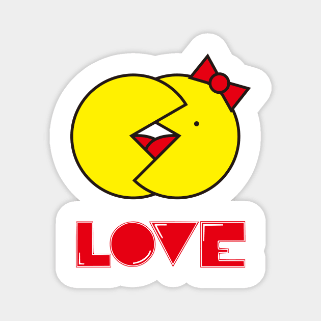 pacman love Magnet by tskoy