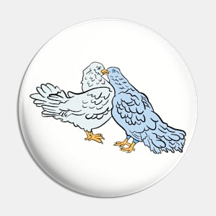 Doves in Love Pin