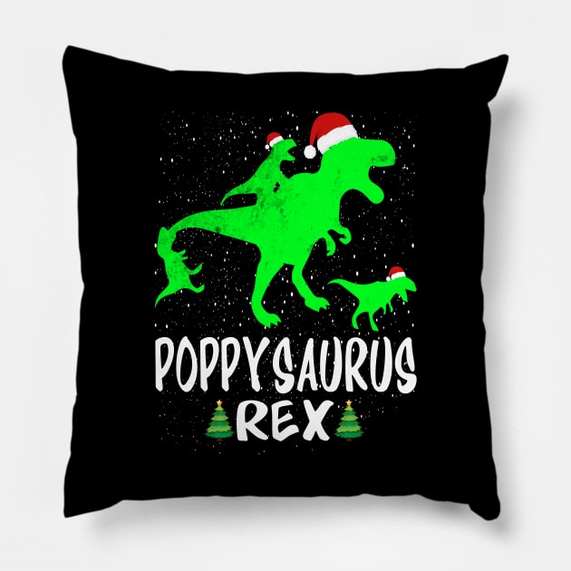 Poppy T Rex Matching Family Christmas Dinosaur Shirt Pillow by intelus