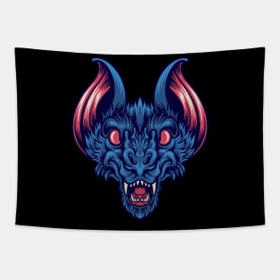 halloween character bad bat head Tapestry