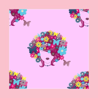floral afro T-Shirt