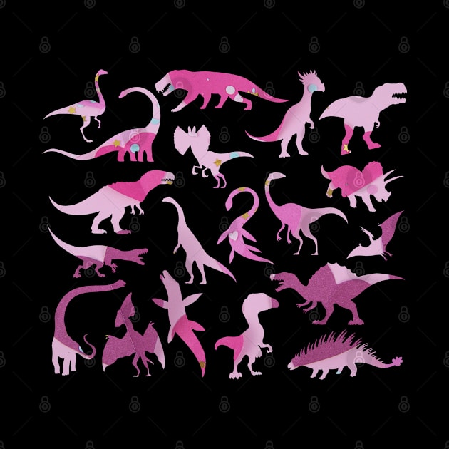 Colorful dinosaurs pattern by Celestial Mystery