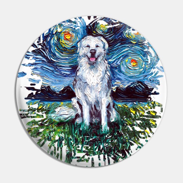 Great Pyrenees Night (splash version) Pin by sagittariusgallery