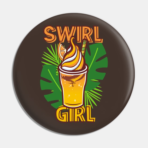 Swirl Girl Pin by EnchantedTikiTees