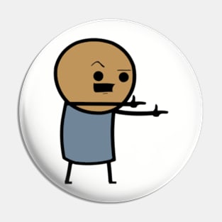 Stick Man Pointing Pin