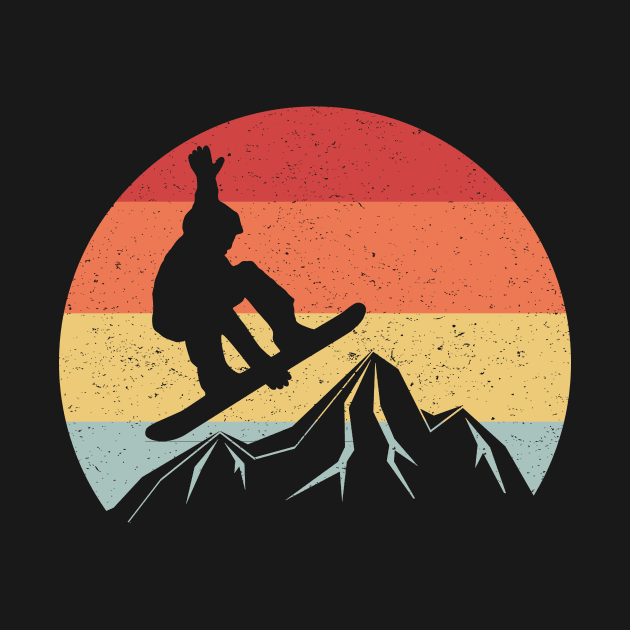 Vintage Retro Snowboarding Sun 70s 80s by juliannacarolann46203