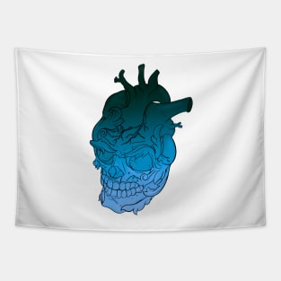 Neo Traditional Heart Skull: Coldhearted Tapestry
