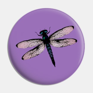 Blue dragonfly vector Pin