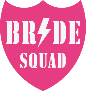 Bride Squad (Team Bride / Hen Night / Bachelorette Party / Neonpink – White) Magnet