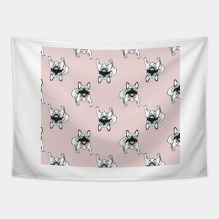 Blush pink Frenchies Tapestry